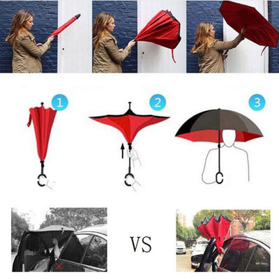 Double Layer Reverse Windproof Umbrella - ShopBrandz
